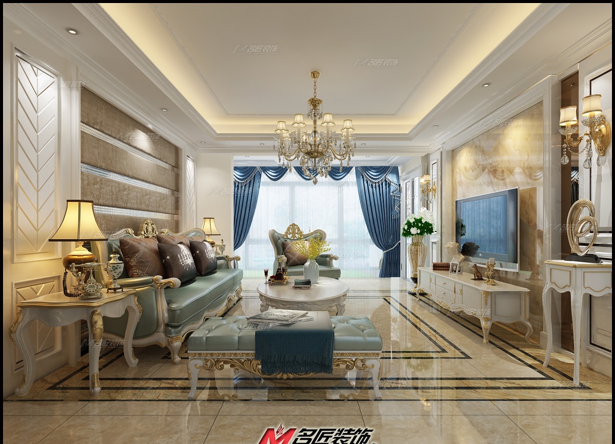 佛山市萬(wàn)科金域時(shí)光(商業(yè))歐式風(fēng)格四居室裝修案例